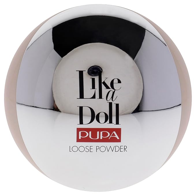 PUPA Milano Like A Doll Loose Powder 002 Rosy Nude - Soft Powder for Smooth, PHOTOREADY Complexion - Enriched with Hydrating Cottonseed Extract - Blurs FIne Lines and Uneven Texture - 0.32 oz