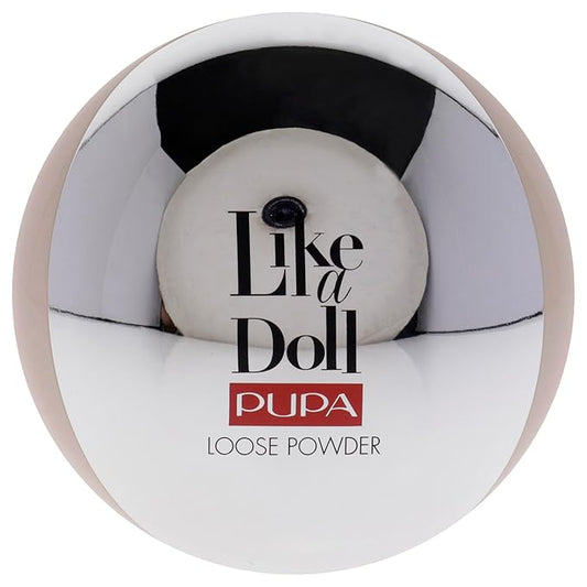 PUPA Milano Like A Doll Loose Powder 002 Rosy Nude - Soft Powder for Smooth, PHOTOREADY Complexion - Enriched with Hydrating Cottonseed Extract - Blurs FIne Lines and Uneven Texture - 0.32 oz