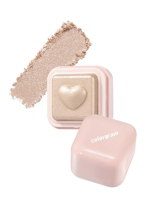 Colorgram Sebum Retouching Blur Pact + Milk Bling Heartlighter 01 Peach Heart Bundle