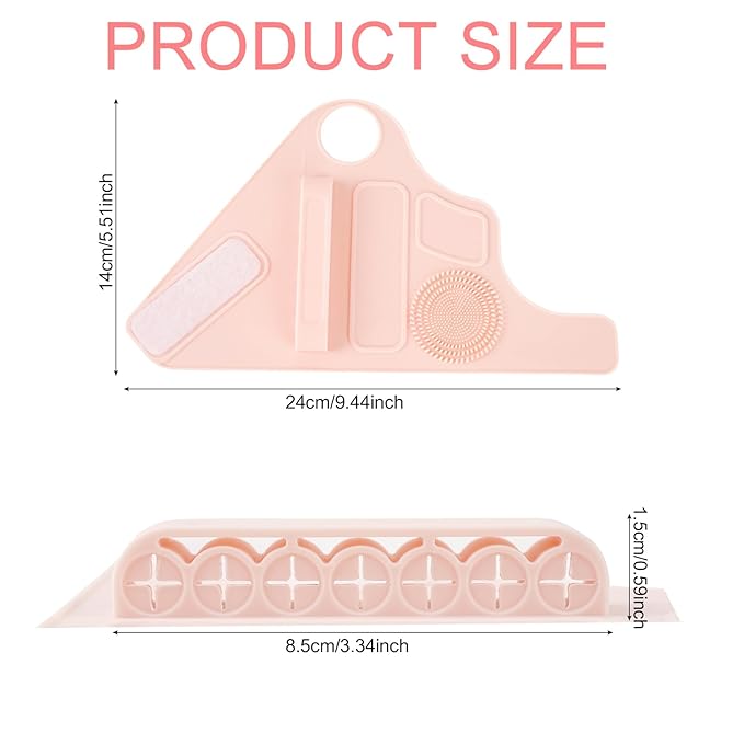 Makeup Mixing Palette Wrist Strap,Foldable Makeup Brush Storage Palette,Silicone Hand Wrist Makeup mixing tray Draw Assistance Tool for Small to Medium Brush