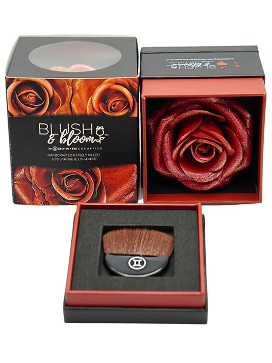 Bloom GEM IN EYE COSMETICS Feisty in Blush & Bloom™ Love Edition Unveils 3d Silk Rose Blush, Rose Face Blushes on Powder for a Rosy | Radiant Flush |