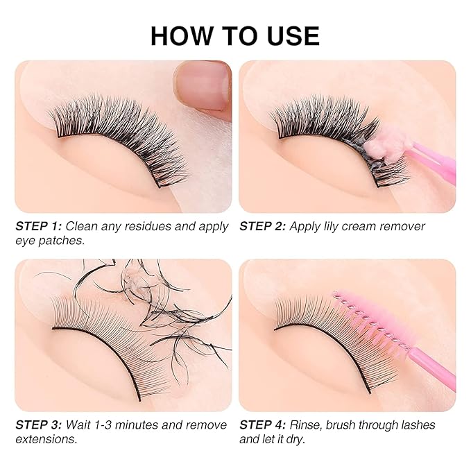 LASHVIEW Eyelash Extension Remover Cream, Light Lily Flavor Cream,Eyelash Adhesive Remover, Professional Eyelash Extensions Remover for Salon,10g