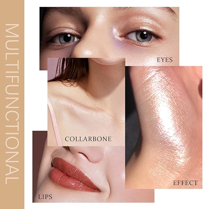 3-IN-1 Liquid Contour Stick, Highlighter & Blush & Contour Stick, Highlighter Stick Makeup, Multi-purpose Contour Makeup, Cream Contour Long Lasting and Waterproof Cosmetic #09