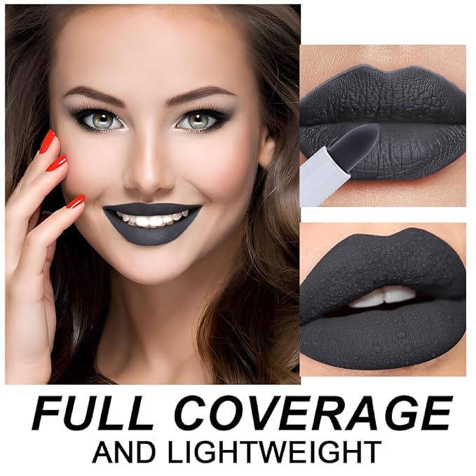 Matte Bullet Long Wear Lipstick - Vegan and Cruelty-Free - Smudge and Waterproof Matte Lipstick with Moisturizing Formula - All Day Comfort - (Obsidian Charm #29)