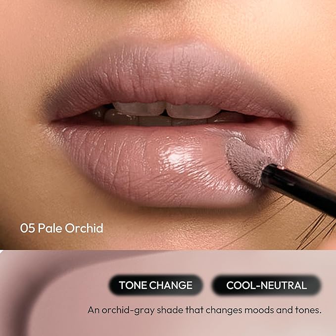 Wink Lip Shade Primer - All Day Top Coat, Smudge-Proof Base, Semi-Matte Long-Lasting Lip Primer (05 Pale Orchid)