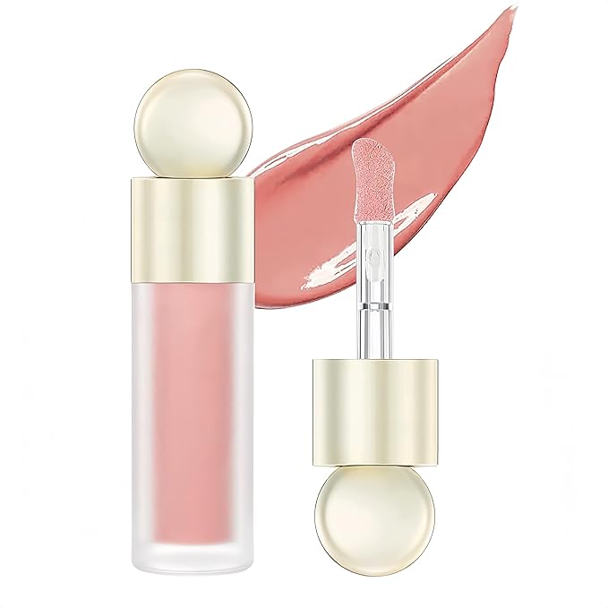 5 Color Velvet Liquid Blush, Soft Cream Face Blush for Cheek, Eye, Lips, Soft Cream, Weightless, Breathable, Natural-Looking liquid Blush Stick (01)