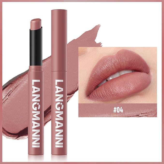 Matte Lipstick - Non-Sticky, Long-Lasting & Waterproof Lipstick for Women, Richly Pigmented, Hydrating Lip Makeup with Smudge-Proof Formula, 1 Count, 0.07oz