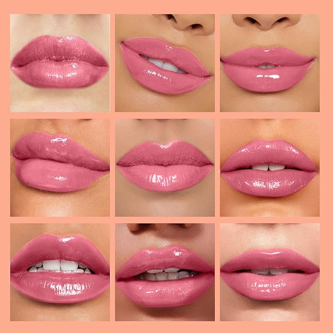 Hydrating Lip Glow Oil - Moisturizing Tinted Lip Gloss Plumping Nourishing Non-sticky Long Lasting Lip Stain with Cherry Oil 0.27 fl.oz (Raspberry)