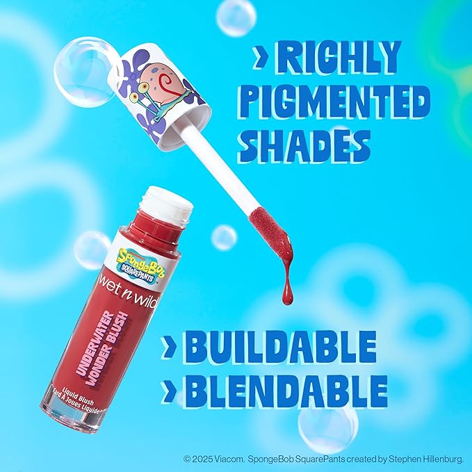 wet n wild Spongebob Underwater Wonder Liquid Blush - Snailed It