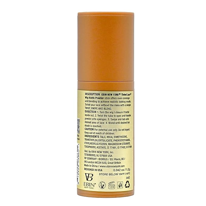 EBIN NEW YORK Tinted Lace Powder - Light Warm Brown, 1.2g | Long Lasting Formula Blends Seamlessly with Your Skin Tone