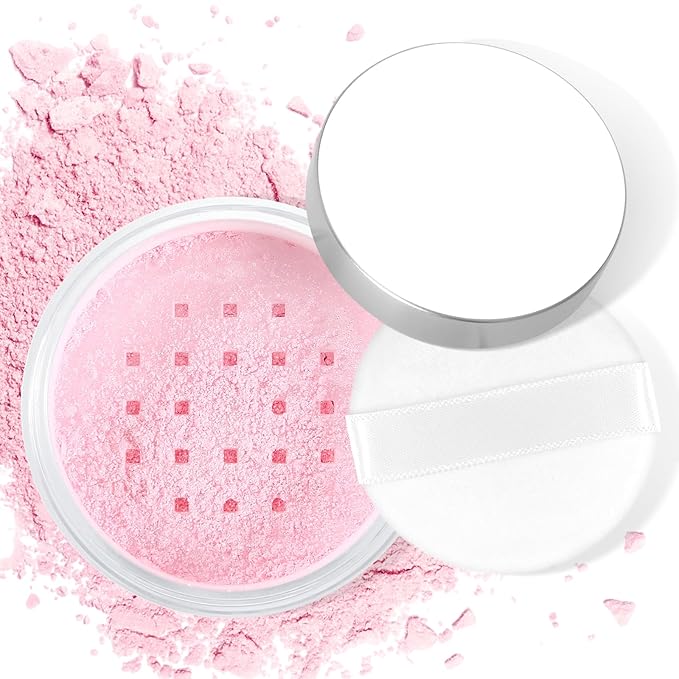 Face Powder Makeup, Shimmering Setting Powder, Oil Control Loose Powder, Matte Highlighter Makeup, Long Lasting Waterproof Concealer Setting Powder for All Skin Tones