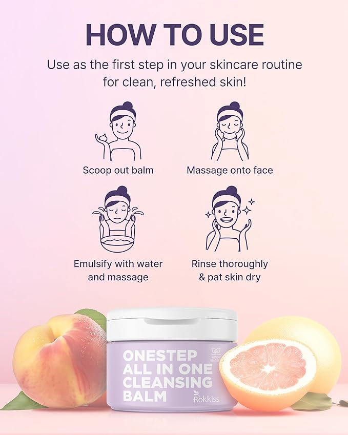 One Step Makeup Remover Cleansing Balm (5.1fl oz) - Korean Facial Cleanser for Eyes, Lips and Face, Gentle, Cruelty-Free Formula