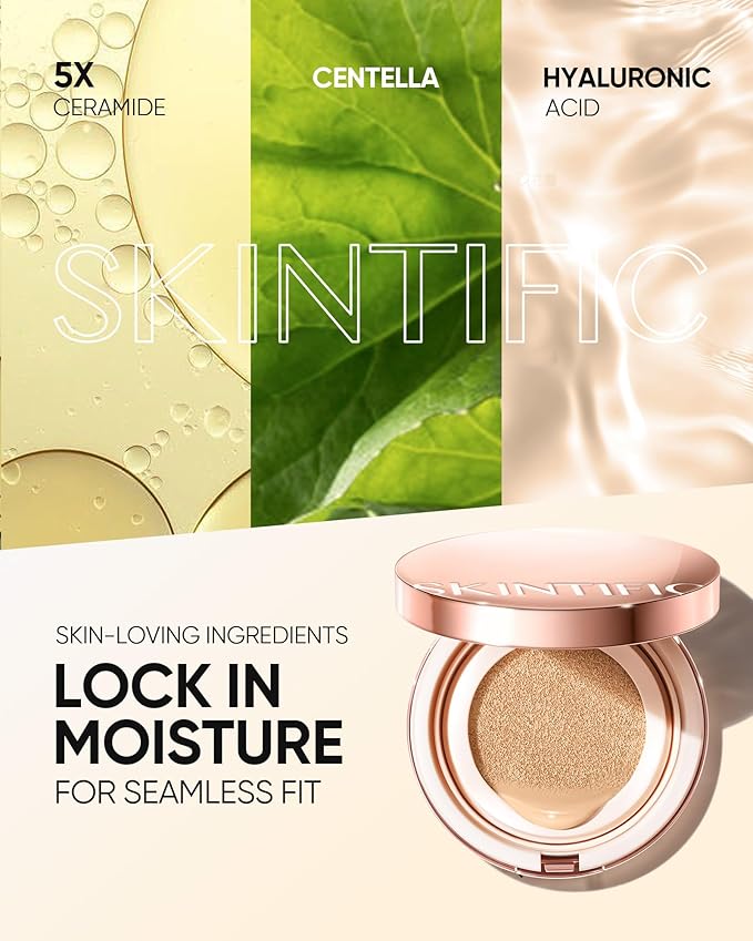 Cushion Foundation | Cover All Perfect Air Cushion | SPF 35 PA++++ | Oil-Control Waterproof Fondation Sweatproof Matte Finish Poreless Foundation Flawless BB Cream CC Makeup