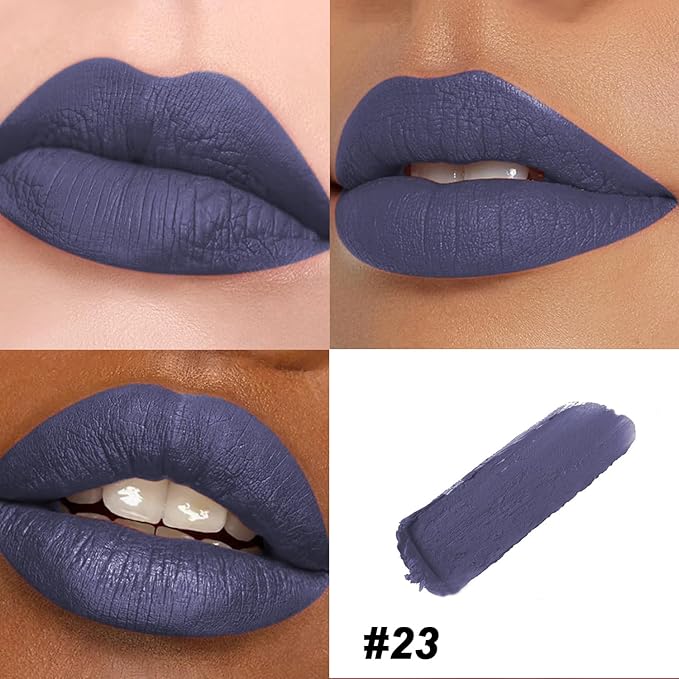 Mate Bullet Long Wear Lipstick - Vegan and Cruelty-Free Lip Matte Lipstick - Smudge and Waterproof Matte lipstick with Moisturizing Formula - All Day Comfort - (Mystic Slate #23)