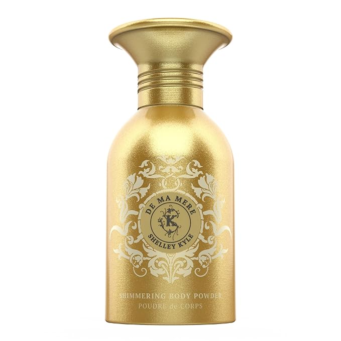Shelley Kyle De Ma Mere Talc Free Shimmer Powder, Body Powder, Dusting Powder, Leaves Skin Soft, Dry, Smooth, and Shimmering, 48g