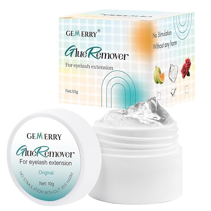 GEMERRY Eyelash Extension Remover 10g Cream Remover Lash Extension Remover Mild Formula Eyelash Glue Remover for Sensitive Eye Fast Disslove Lash Remover for Lash Extensions(Tasteless)