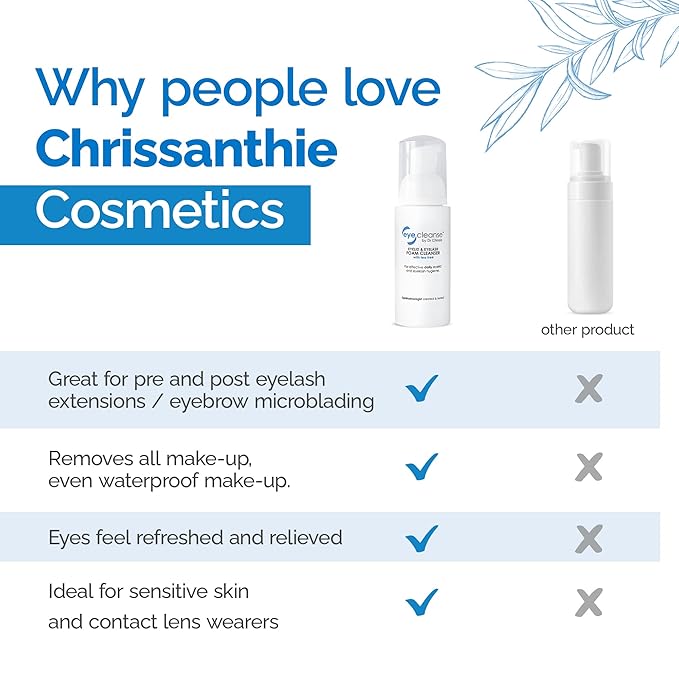 All-in-One Eyelid and Eyelash Cleanser for Extensions, Lash Extension Kit Essential, Enriched with Tea Tree Oil, Helps Ease Tired Eyes, 100 ml - EyeCleanse
