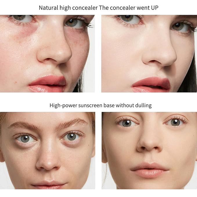 CC Cream With SPF 50 - Full Coverage Foundation, Invisible Pore, Even Skin Tone, Covering Blemishes, Hydrating, Breathable Lightweight Long Lasting Waterproof Matte (Natural)