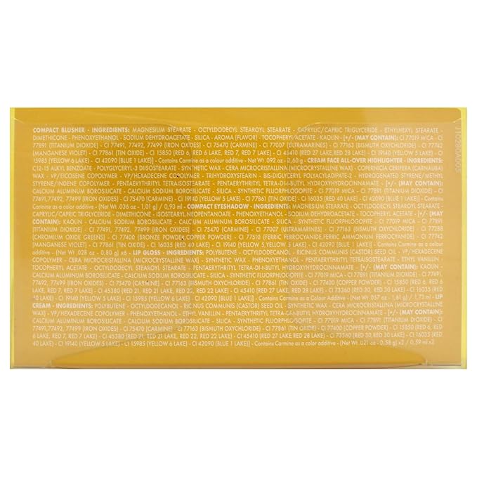 Pupa Milano Happy Bear Makeup Kit, 005 Yellow, 0.39 oz - Makeup Gift Set - Makeup Palette - Blush - Eyeshadow - Highlighter - Lip Gloss - Face Makeup