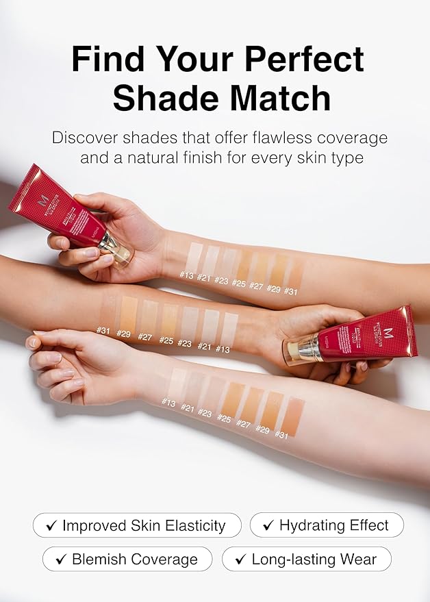 MISSHA M Perfect Cover BB Cream No.21 Light Beige - Light with Cool Undertone SPF 42 PA +++1.69 Fl Oz - Tinted Moisturizer with SPF