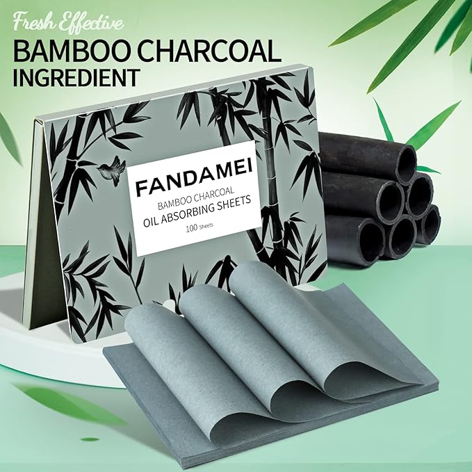 FANDAMEI Oil Blotting Sheets for Face, 200 Counts Oil Absorbing Papers for Oily Skin, Oil Control Film, Blotting Tissues