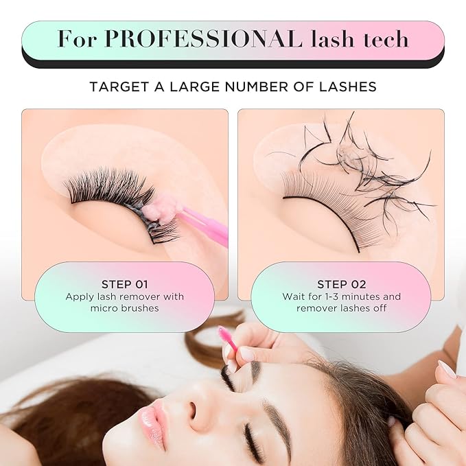 LASHVIEW Eyelash Extension Remover Cream, Special Lily Flavor Cream, Professional Eyelash Extensions Remover for Salon(Lily 0.51fl.oz/15ml)