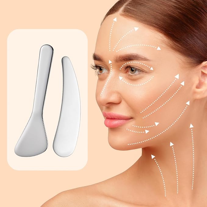 6 Pcs Mini Metal Makeup Spatula Cosmetic Skincare Applicator Facial Massage Beauty Tools Reusable Cream Spatula Beauty Accessories for Mixing Sampling Mask Eyecream Essences Lotions Moisturizers