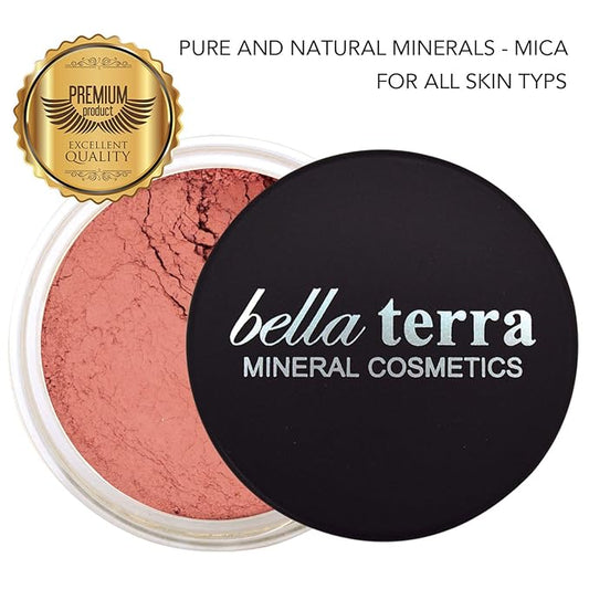 Bellaterra Cosmetics Mineral Loose Blush - Contouring, Long Lasting, Illuminating in 5 Shades for All Skin Types. (Ambrosial Crush, 9g)