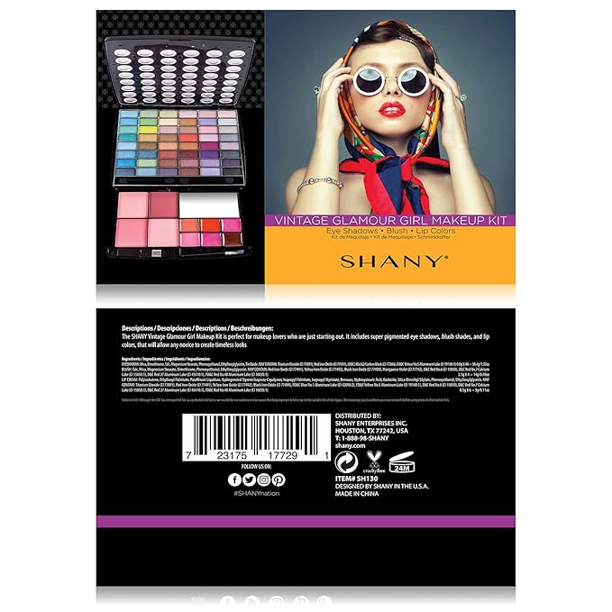 SHANY Glamour Girl Makeup Kit Eye shadow/Blush/Powder - Vintage
