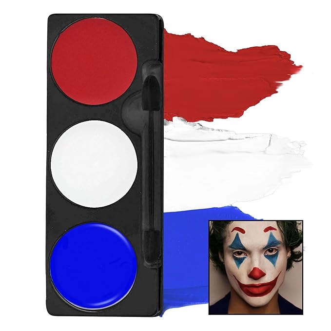 Mehron Makeup Tri-Color Character Makeup Palette | Halloween, Special Effects and Theater Cream FX Palette | Face Paint .7 oz (20 g) (CLOWN)