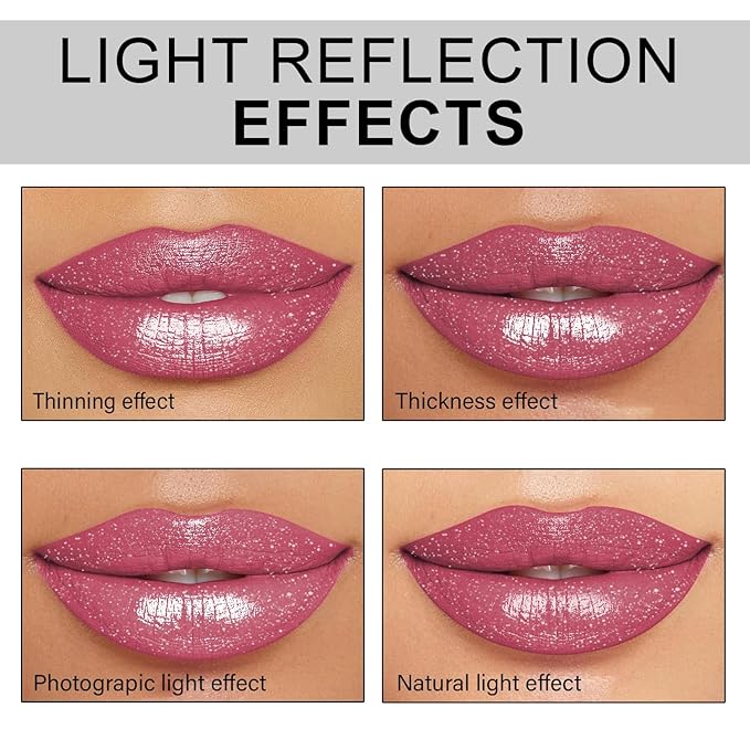 Shimmer Lip Gloss - Non-Sticky Girls Gloss - Long Lasting High Shine - 0.7 FL Oz Gloss for Girls & Women - Cruelty Free - (Clear Diamonds: S1)