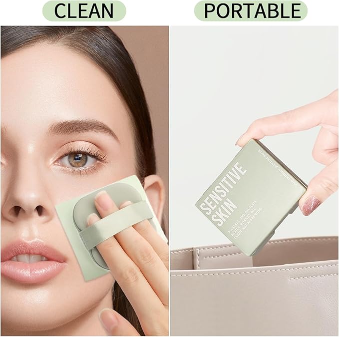 Erinde Oil Blotting Sheets for Face with Mirror and Puff, 100 Sheets Oil Blotting Paper for Oily Skin, Face Oil Absorbing Sheet, Natural Oil Control Film, Absorb Excess Oil, Makeup Friendly