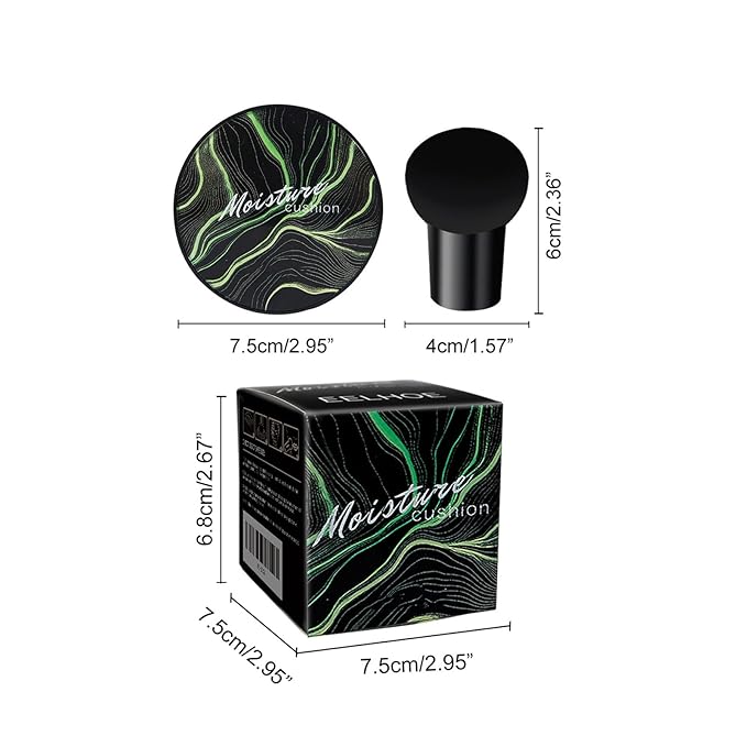 Mushroom Air Cushion CC Cream,Moisturizing Concealer Foundation, Waterproof, Long-lasting Color, Even Skin Tone, Suitable for All Skin Types(Natural)