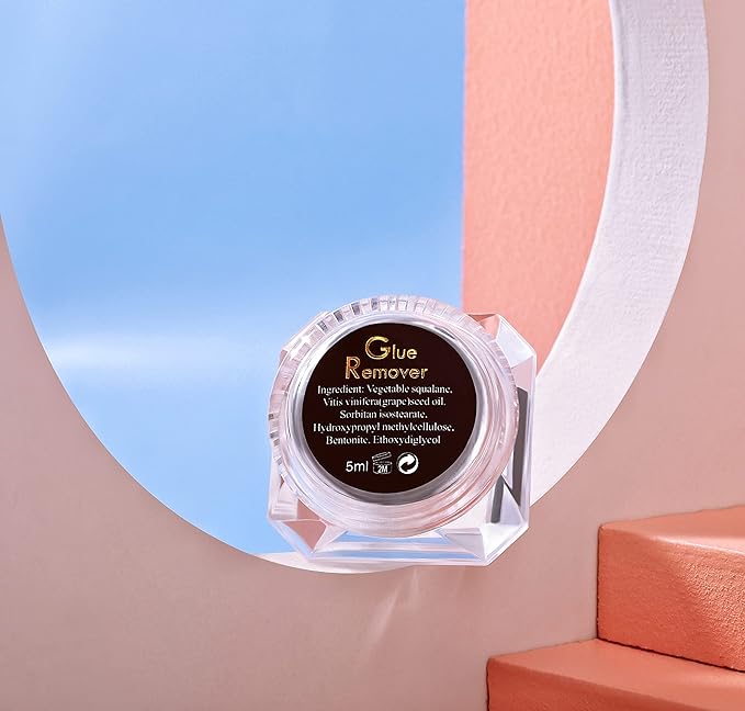 Eyelash Extension Remover Cream, Gentle Lash Remover Cream, Eyelash Adhesive Remover, Low Irritation Cream for Sensitive Skin (Glue remover-cream(5g))