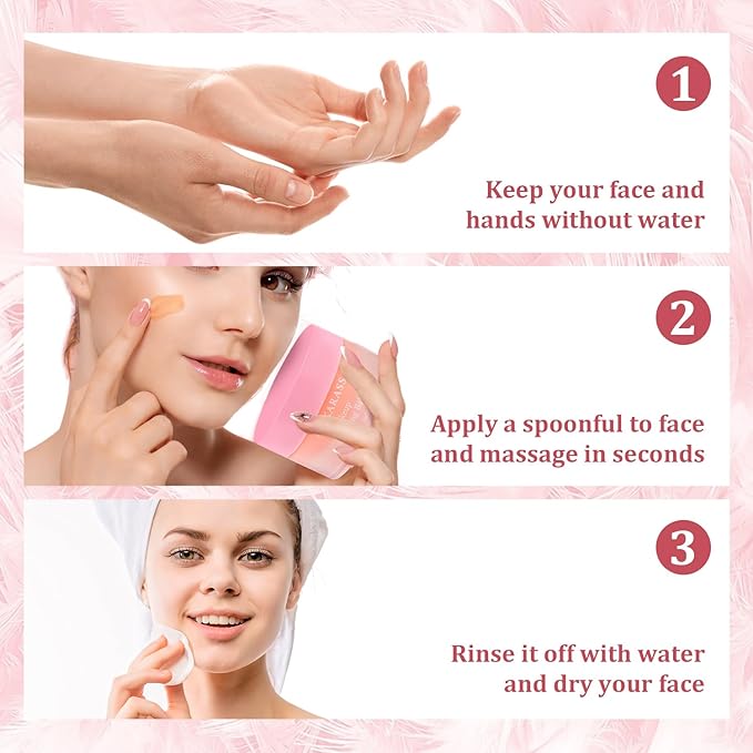Natural Makeup Cleansing Balm Makeup Melt Balm Infused with Jojoba Seed Oil Grapeseed Oil + Vitamin E -Oil Base Cleanser