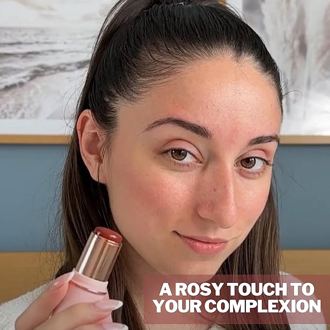 Kemostick Blushy Cream Blush – Easy Application Blush Makeup Blush Stick – Natural Looking Sweatproof Rose Blush for Face, Lips – Vegan Friendly Lightweight Formula Liquid Blush for Cheeks