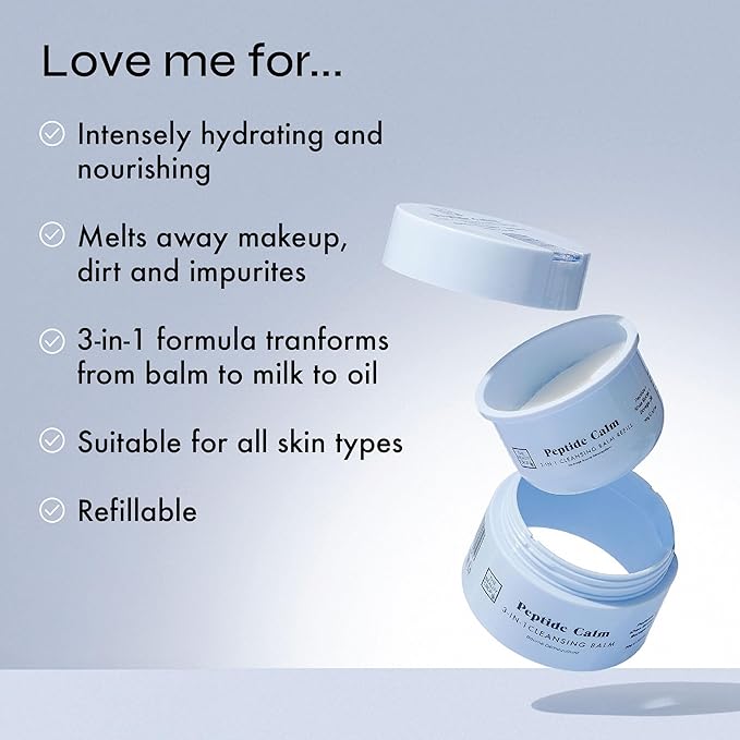 The Beauty Crop Peptide Refillable Cleansing Balm - Nourishing & Hydrating - 100 ml