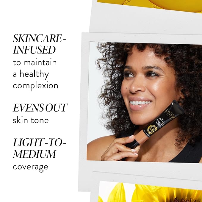 LAURA GELLER Better Than 'Block Skincare-Infused Serum Foundation with SPF 50 Broad Spectrum Protection, Golden Medium + Latex-Free Full Face Makeup Blending Sponge