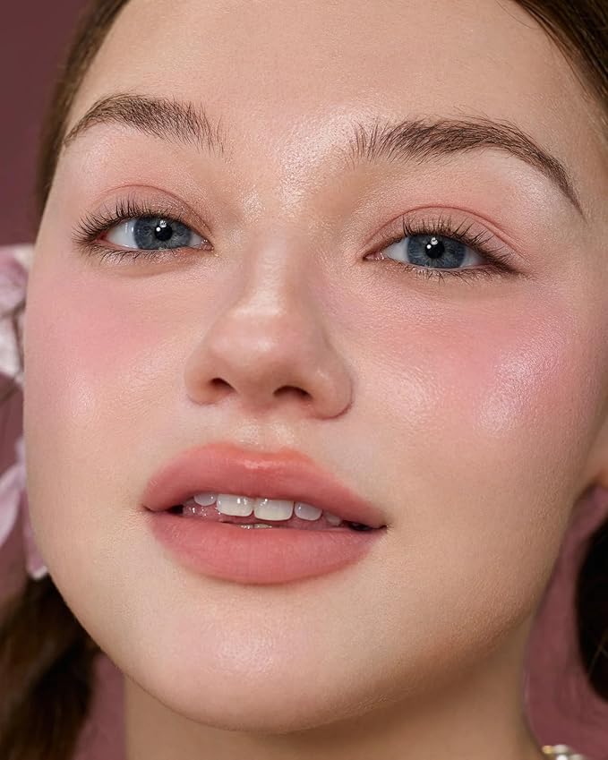 Flower Knows Strawberry Cupid All Day Glow Liquid Blush 01+Little Angel Cushion Powder Puff Set