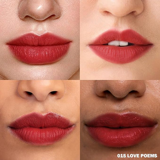 Peel Off Lip Stain - Long Lasting, Transfer Proof and Waterproof Tattoo Lip Tint, Matte Finish Lip Stain Peel Off, Infused with Vitamin E & Algin & Hydroxyacetophenone, #015 Love Poems