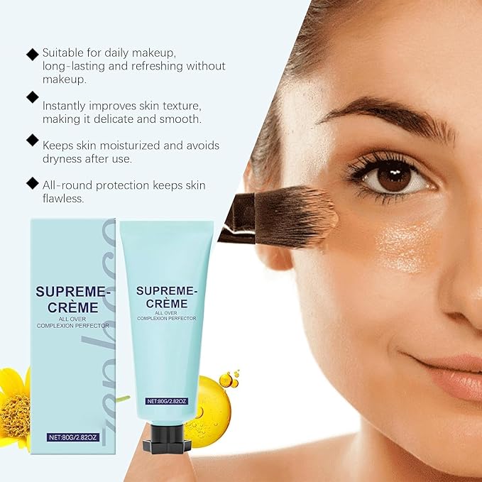 Perfect Cream All-Over Complexion Perfector, Concealer Evens Skin Tone Sweat-Proof Non-fading Makeup, Long-Lasting CC Foundation, Waterproof Transfer-Resistant Skin Tint