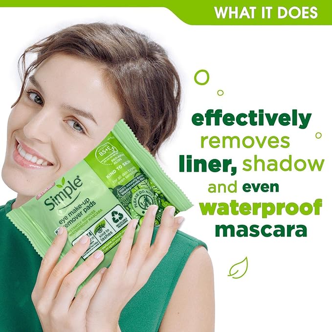 Simple Eye Makeup Remover Pads Makeup Remover 30 count