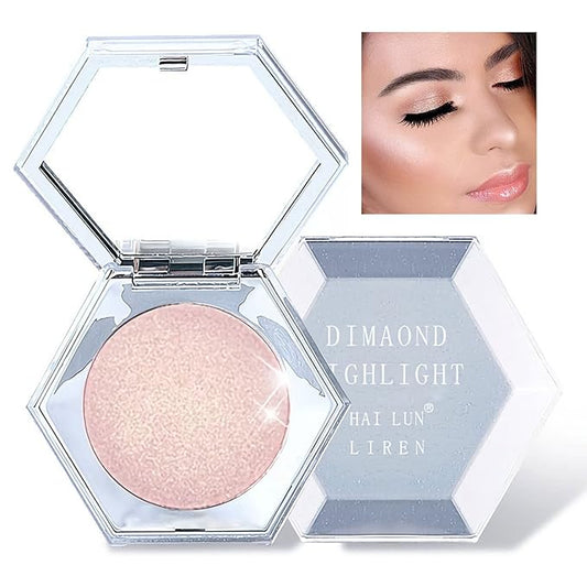 Shimmer Cream Highlighter Palette, Rose Gold, Glitter/Shimmery Finish, Long Lasting Waterproof Facial Cosmetic, Cruelty Free, 2.0 Fl Oz, 1 Unit