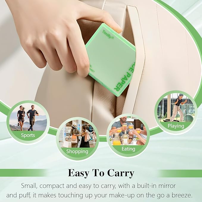 1000 pieces Skin-friendly, non-irritating, gentle blotting paper, Lightweight and breathable blotting paper (Green Tea)