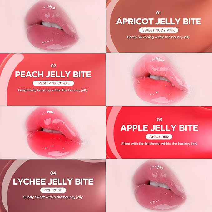 lilybyred Tangle Jelly Balm | Korean Hydrating & Nourishing Lip Gloss, High Shine Finish, Plumping & Volumizing Effect, Bouncy Jelly Texture, Squeeze Tube Formula, 0.30 fl. oz. (04 Lychee Jelly Bite)