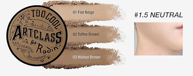 Artclass by Rodin Shading Master, Bronzer Face Powder, #1.5 Neutral, with Brush