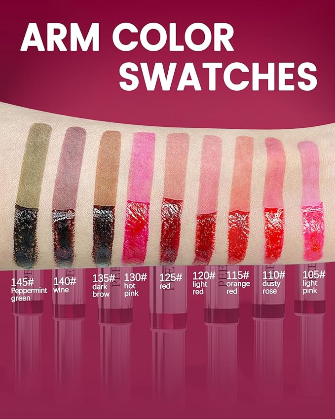 3Pcs Peel Off Lip Stain & Lip Liner Set Long Lasting,Tattoo Lipstain Peel Off Lip Gloss Nude Matte Lipstick, Waterproof,Transfer-Proof Lip Tint for All-Day Wear Women Lip Stain Color Makeup Gift-A