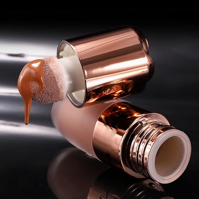 Liquid Glitter Highlighter, Cream Contour Stick Makeup Highlighter Rose Contouring Stick for Face and Body, Glow Long-Lasting Waterproof Multi-Use Highlight & Contour Beauty Wand for Women(#05)