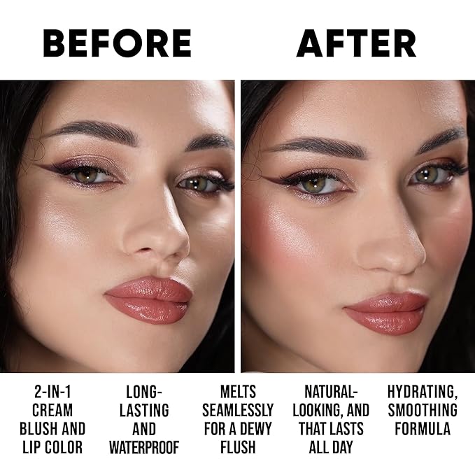 Baked PRO Blush. Brighten Lighting Highly Glow Marbleized. Lightweight Shimmery Satin Face Makeup. Cruelty-Free Powder Blush. Shape, Contour & Highlight Face - B1