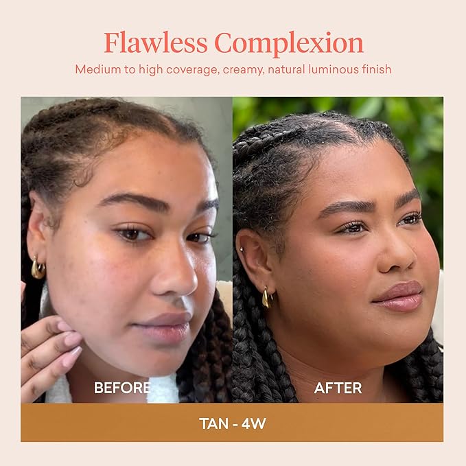 Toty by Sofia Vergara - Ilumina CC Cream SPF 50+ & Ilumina Brush - 100% Mineral Color Correcting Cream + Angled Complexion & Foundation Blending Brush - Tinted moisturizer with spf - 4W Bundle